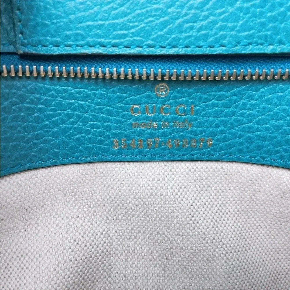 Gucci Blue Leather Shoulder Bag - Picture 9 of 10